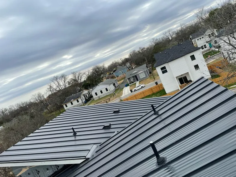 Standing seam metal roof panels with vents for Skylight Repair in Carroll
